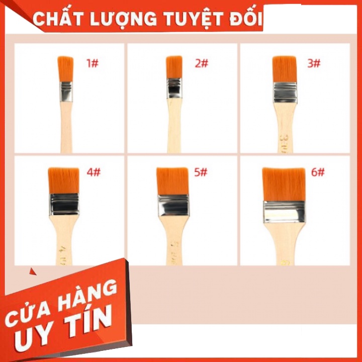 Cọ chổi quét sơn gỗ bảng vuông loại tốt full size
