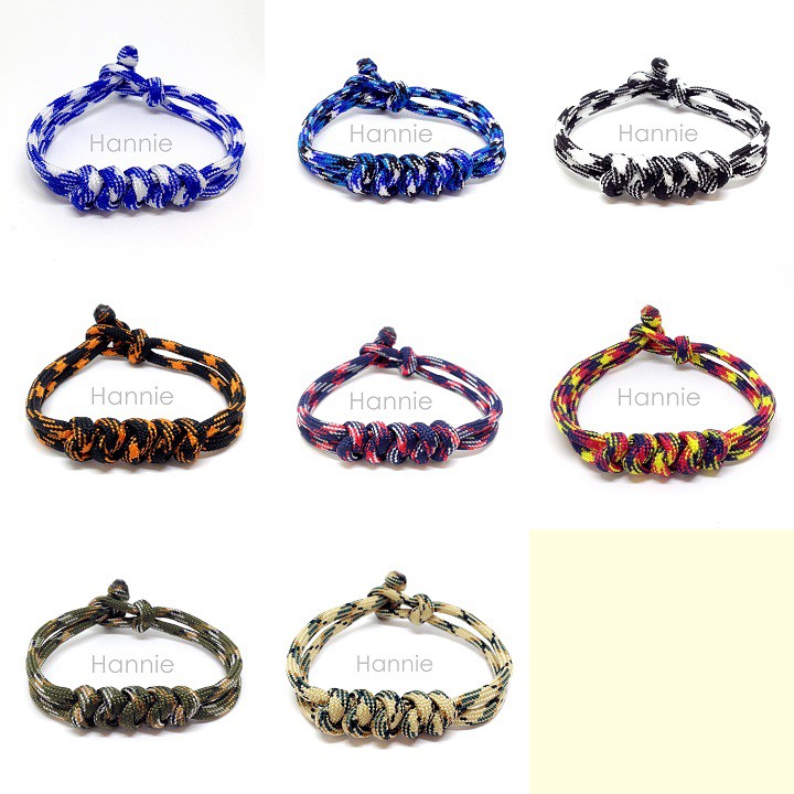 Vòng tay paracord khóa gài - Vòng sinh tồn dây dù 550 7 lõi đeo tay nam nữ màu camo