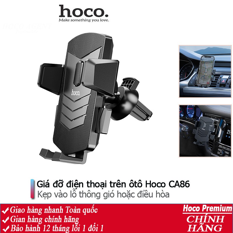 Giá đỡ, kẹp điện thoại cửa gió, điều hòa gắn trên ôtô Hoco CA86 - Chính hãng | WebRaoVat - webraovat.net.vn