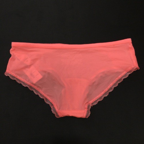 TH1252  Quần lót nữ lụa phối ren kim tuyến Victoria's secret cam | BigBuy360 - bigbuy360.vn