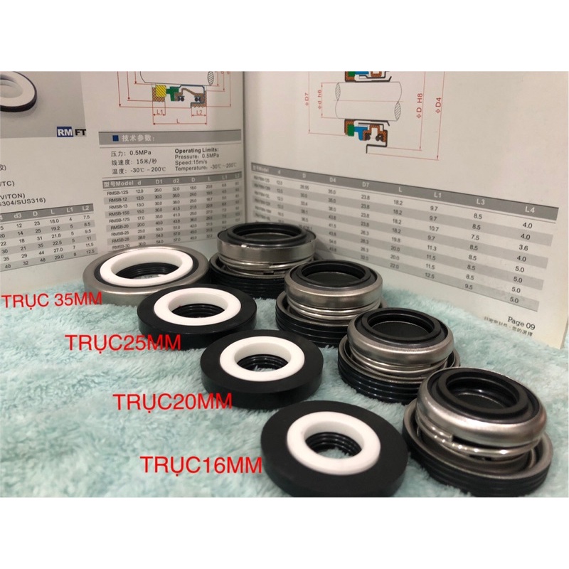 Phớt bơm nước FTK2 trục 16,20,25,35