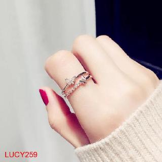 [ Phụ Kiện Thời Trang ] Nhẫn Cánh Bướm Đính Cườm Cực Đẹp Srt759