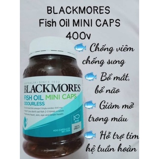 Fish oil minicap - Dầu cá không mùi của Blackmores lọ 400 viên mẫu mới