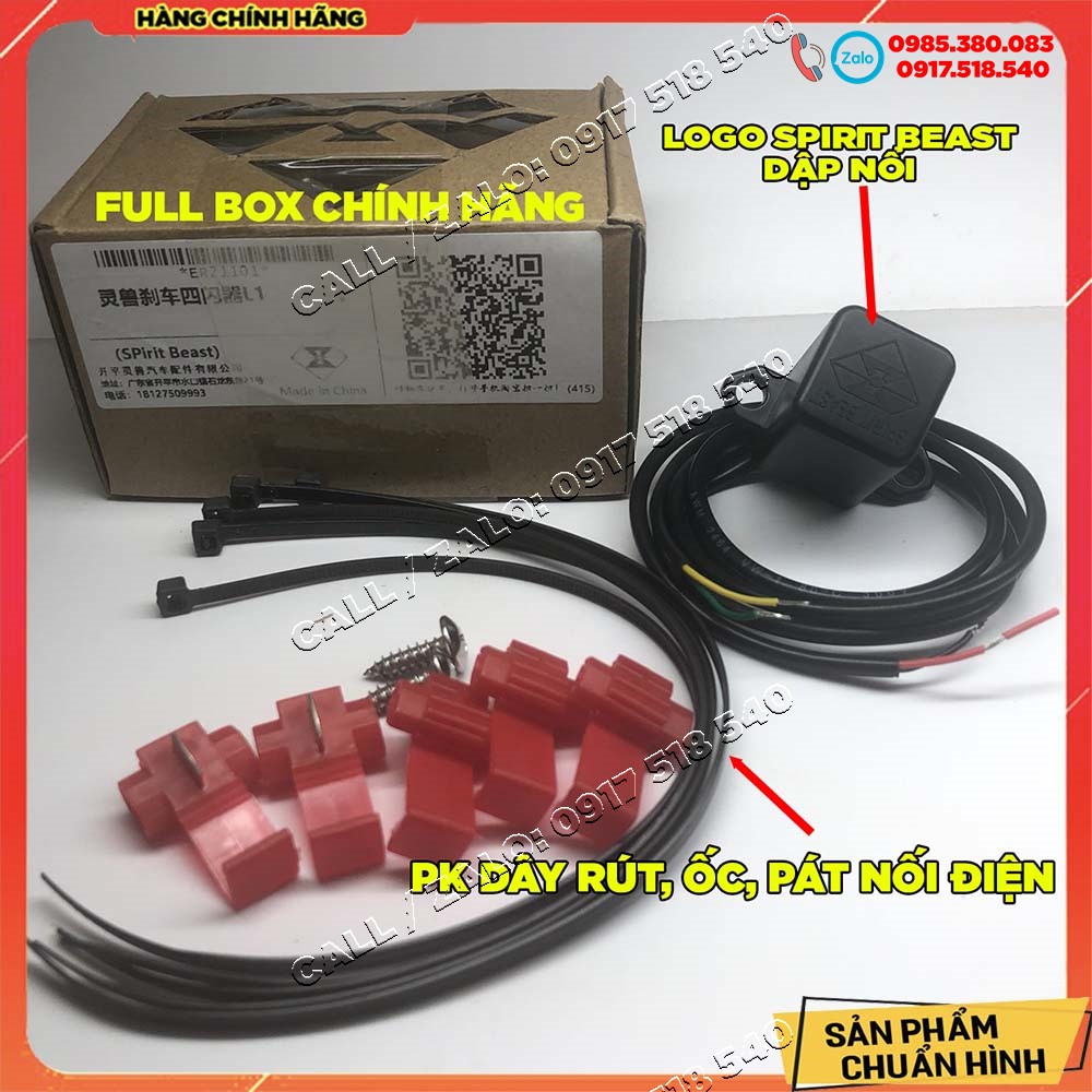 Rờ le nhấp nháy Đèn Led chính hãng SPIRIT BEAST cho mô tô - xe máy ( dùng chế hazard tặng công tắc )