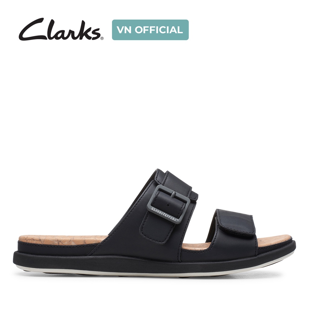 Dép xăng đan chất liệu tổng hợp nữ CLARKS Step June Sun màu Đen