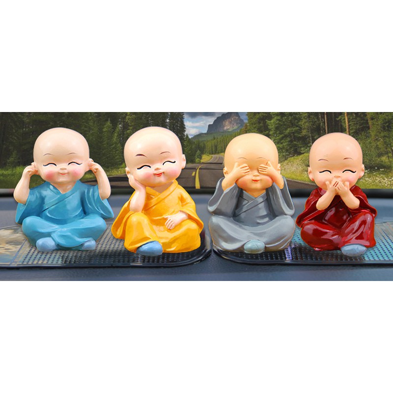 Bộ tượng chú tiểu bốn không (gồm 4 tượng)