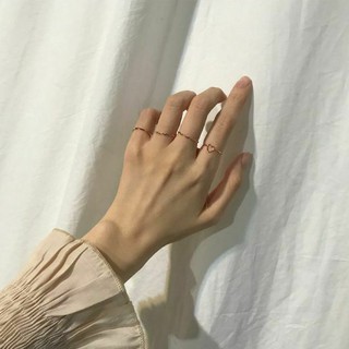 Set 4 nhẫn mảnh basic