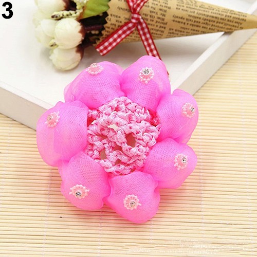 Lưới Búi Tóc Đính Lông Vũ Dành Cho Bé Gái