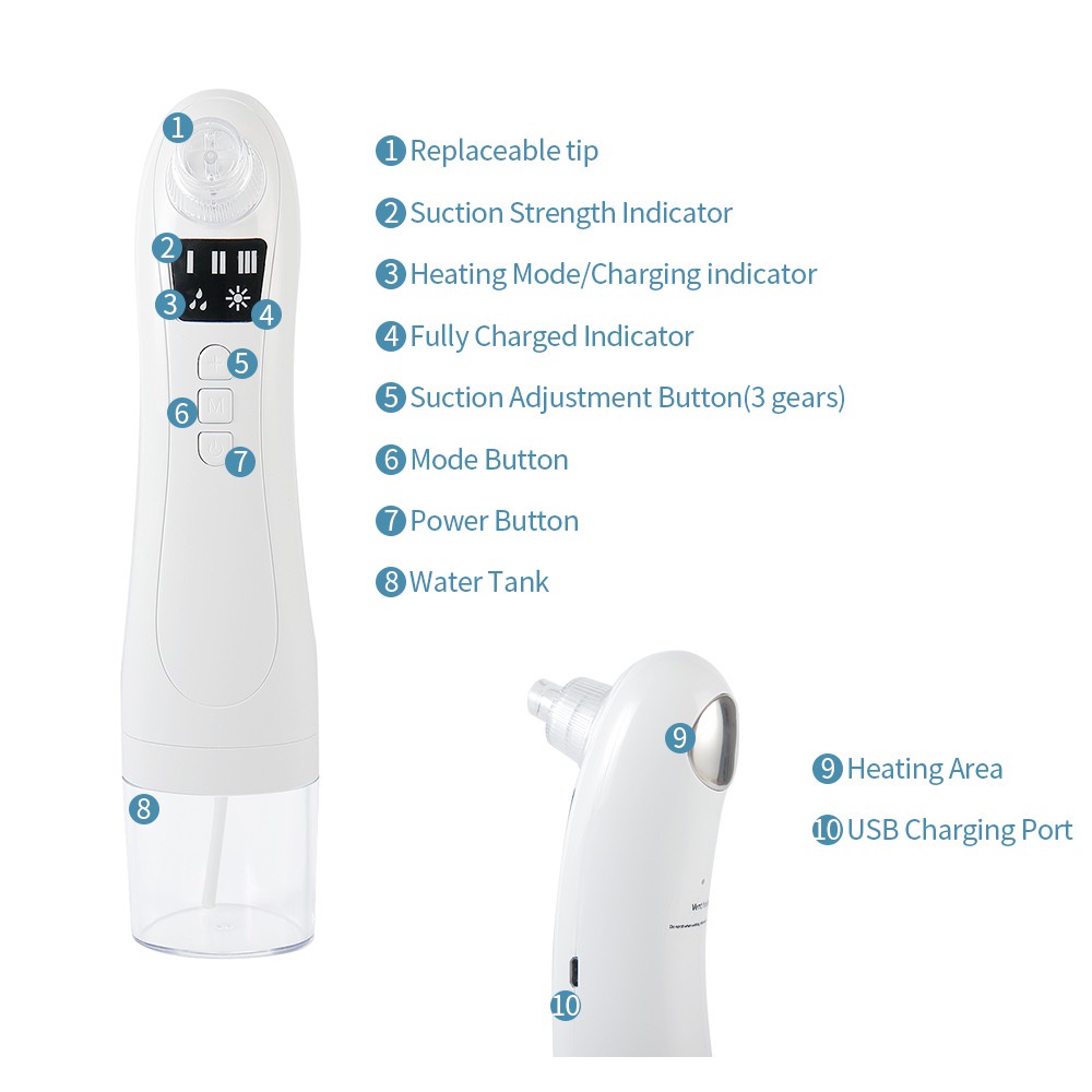 Máy Hút Mụn Đầu Đen Cầm Tay Tiện Lợi