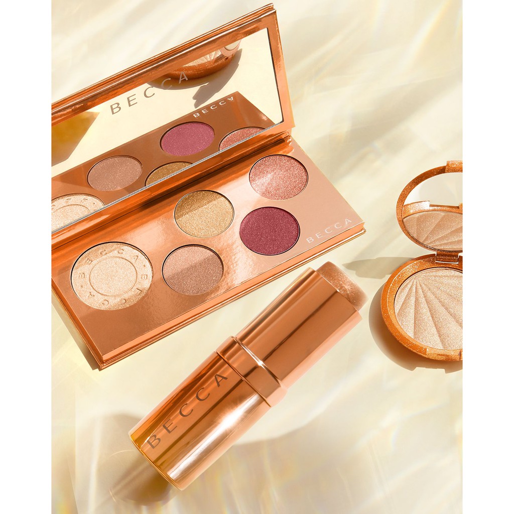 Bảng phấn mắt, má, highlighter, má hồng Becca Pop Goes The Glow Champagne Pop Face &amp; Eye Palette