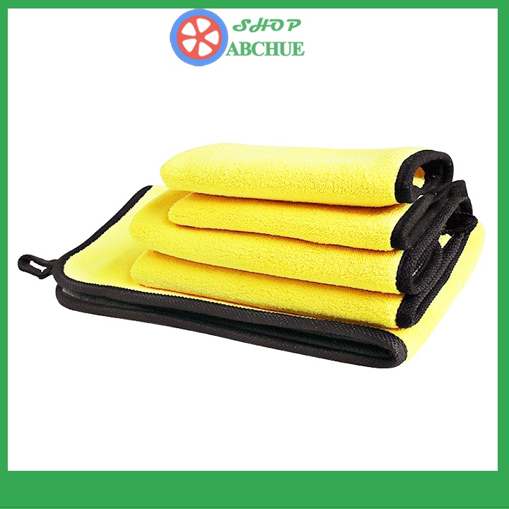 Khăn lau xe hơi, khăn rửa xe ô tô chuyên dụng Microfiber 2 lớp 30x30cm, 30x60cm