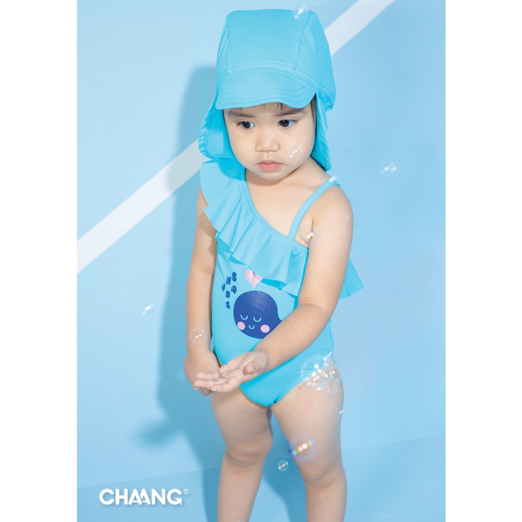 [CHAANG] Bộ đồ bơi bé gái chaang xanh