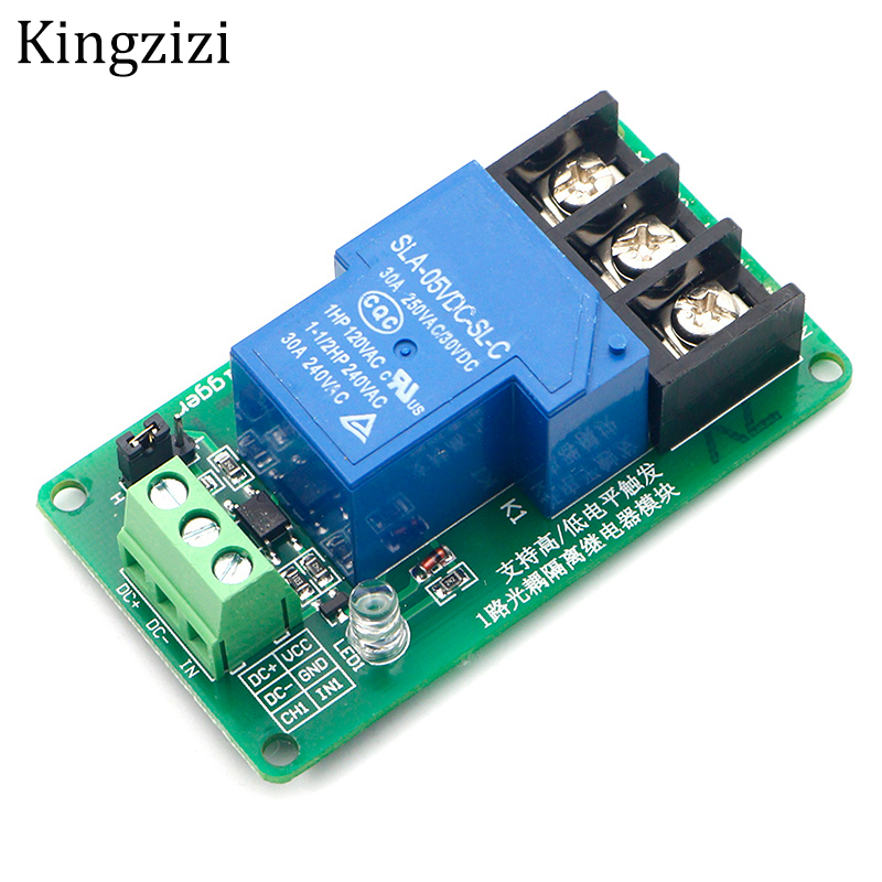 Mô đun rơ le DC 5V 12V 1 30A với optocoupler cô lập hỗ trợ cao thấp cấp độ kích hoạt