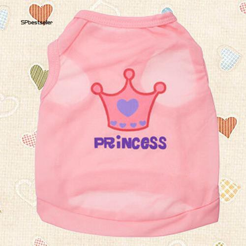 Áo thun in chữ kiểu dáng công chúa xinh xắn dành cho cún cưng