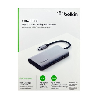 Chính hãng Hub chuyển Belkin USB-C 4 in 1 Multiport Adapter 100W