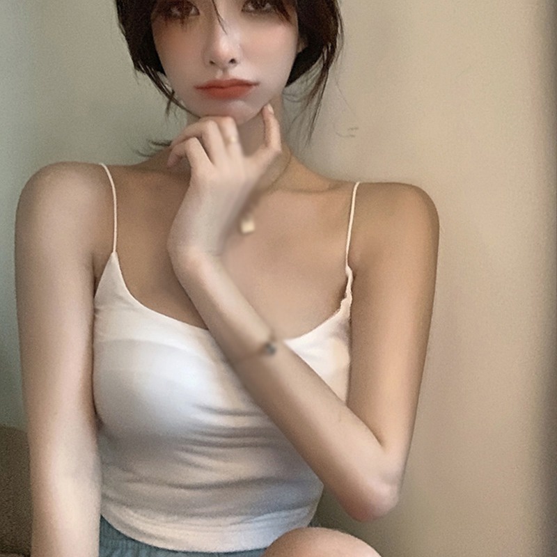 Áo Croptop Cotton Hai Dây Gợi Cảm Cho Nữ Size S/M/L/XL