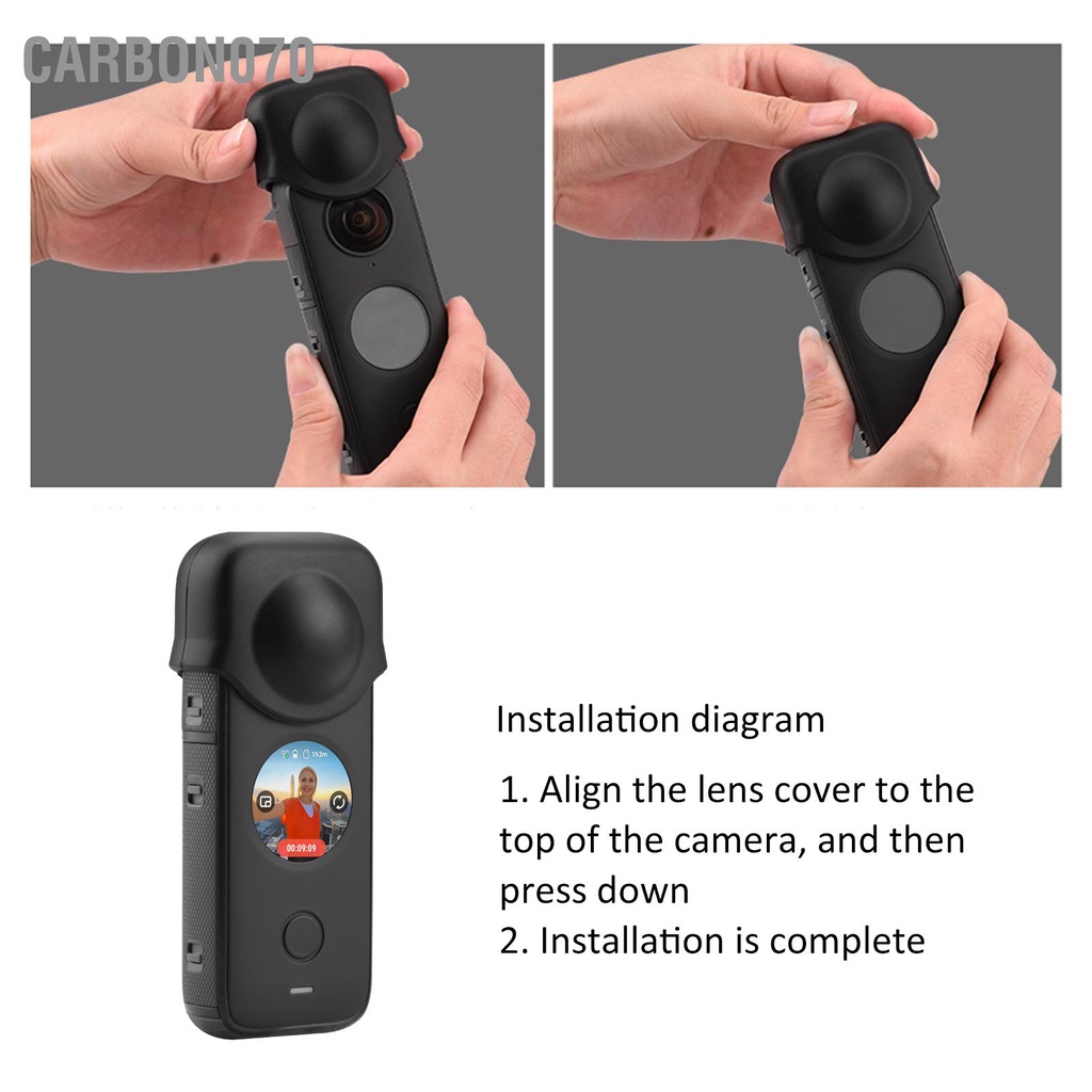 Carbon070 Nắp bảo vệ ống kính Thay thế Phù hợp cho Máy ảnh Insta360 ONE X2