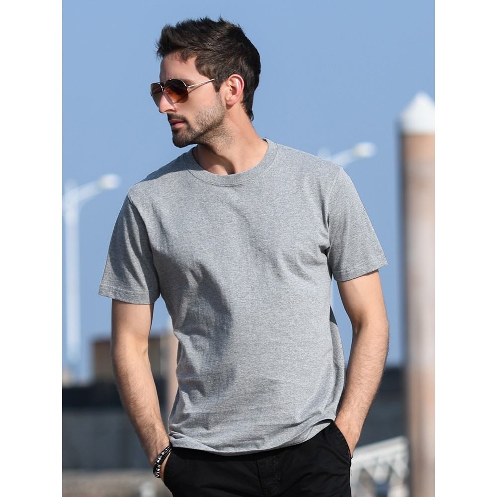 Áo thun nam ngắn tay cổ tròn co giãn 4 chiều, thiết kế slimfit tôn dáng (ACT)