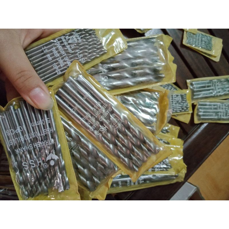 mũi khoan sắt đủ kích thước(2-10mm),mũi khoan gỗ,mũi khoan HSS,đầu khoan