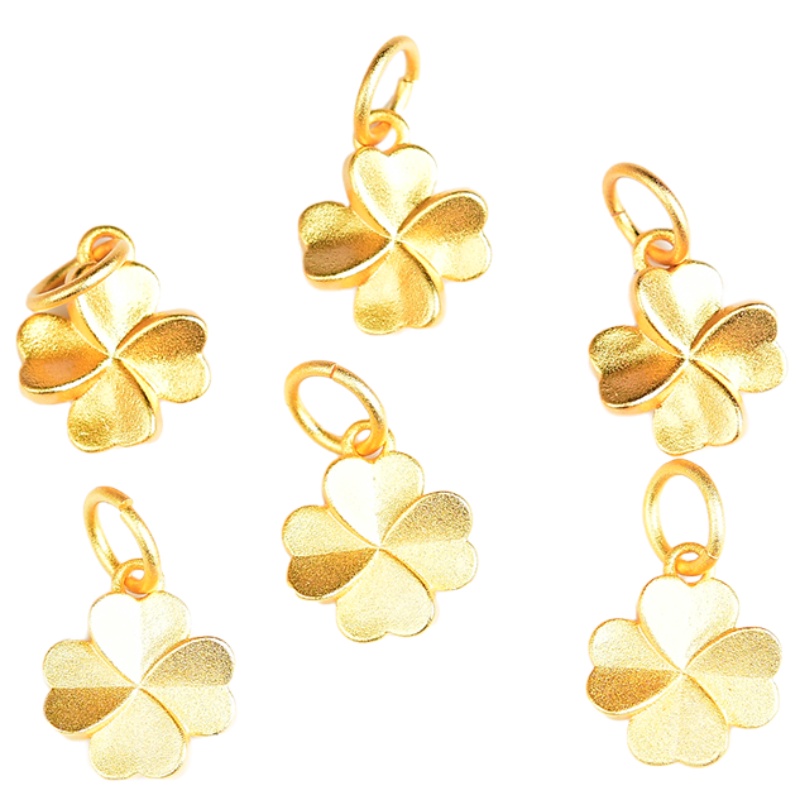 Vòng Tay Dây Bện Mặt Cỏ Bốn Lá Nhỏ Màu Sắc Trơn Handmade DIY Không Gây Dị Ứng Phụ Kiện Trang Sức Cao Cấp Có Thể Bị Dị Ứng