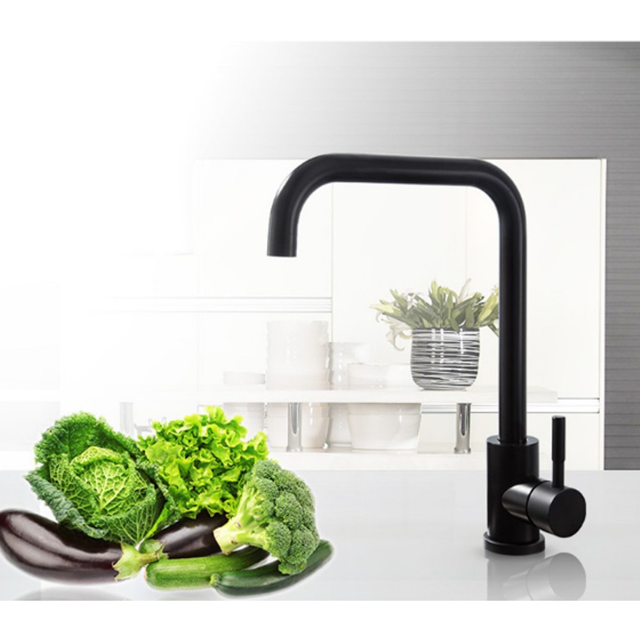 Vòi rửa bát  Inox 304 cao cấp - nóng lạnh, màu đen MS1A