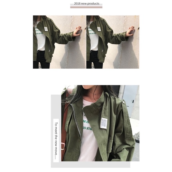 Áo khoác khaki ulzzang dáng ngắn phong cách hàn quốc
