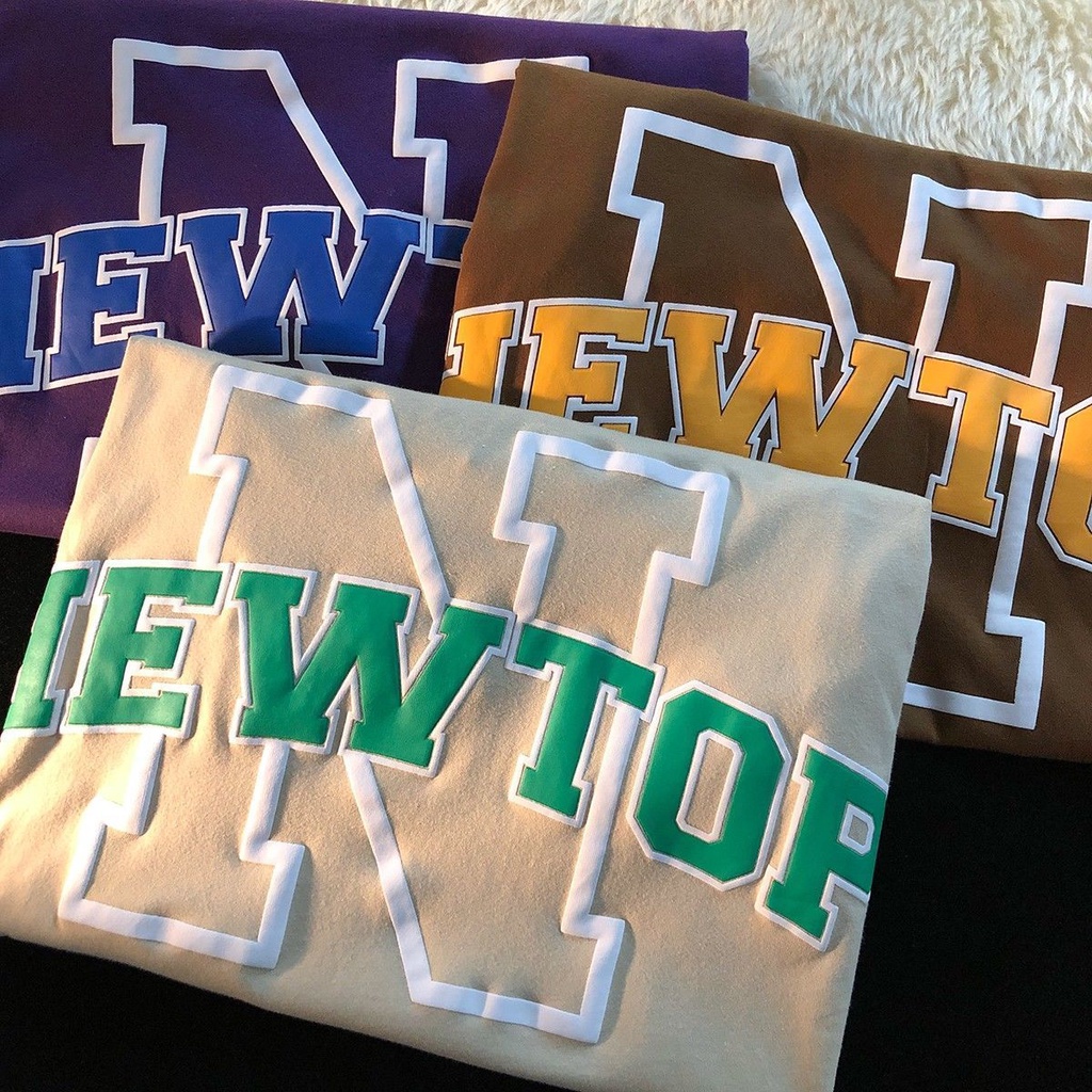 Áo Thun Nữ Ngắn Tay In Chữ Jiashucheng Salt Series Đơn Giản