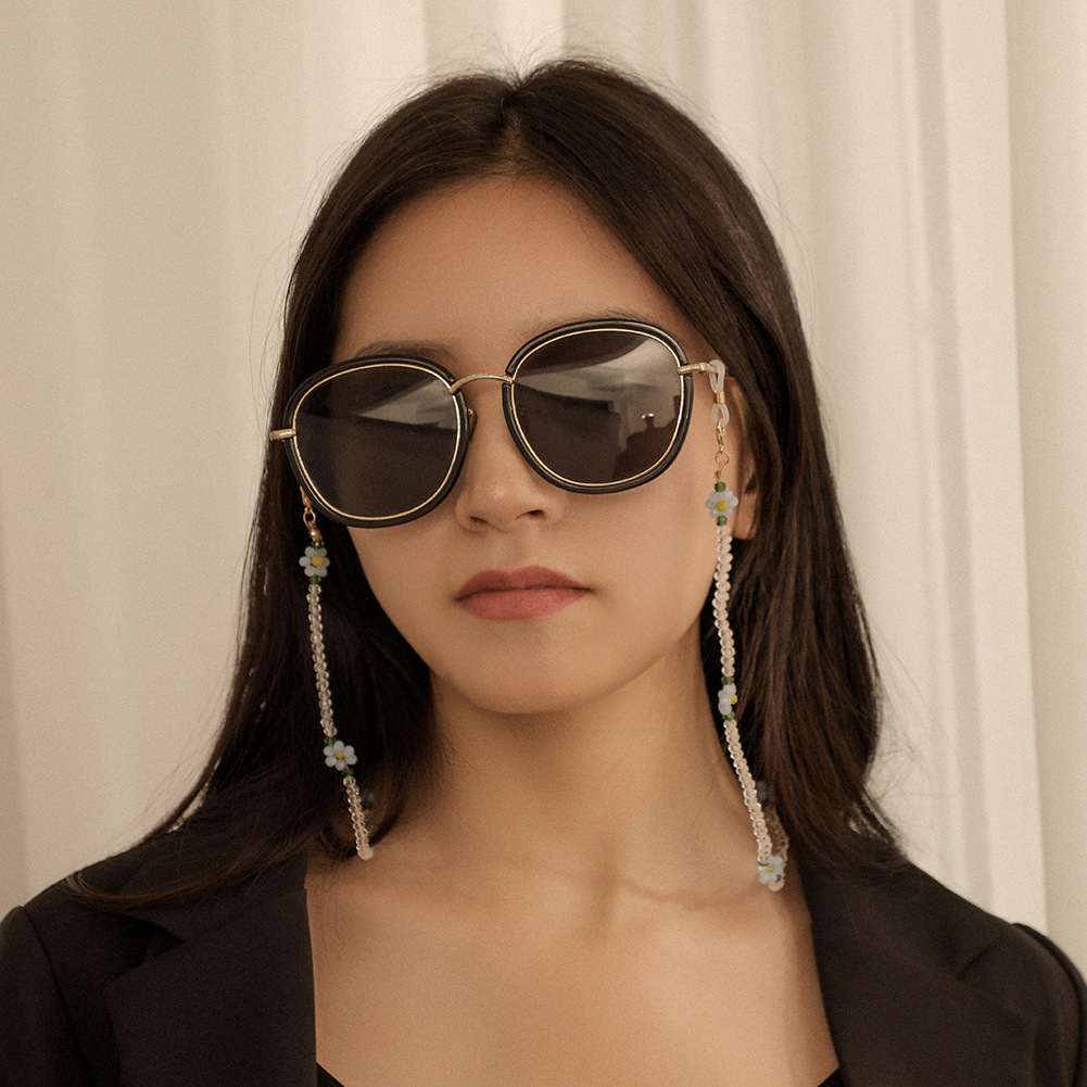 Vòng cổ Mặt Hình Hoa Trong Suốt Đính Hạt Pha Lê Phong Cách Hàn Quốc