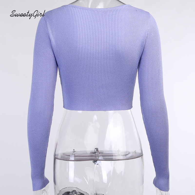 Áo Cardigan Tay Dài Cổ Chữ V Khoét Sâu Màu Trơn 2022 Gợi Cảm Cho Nữ