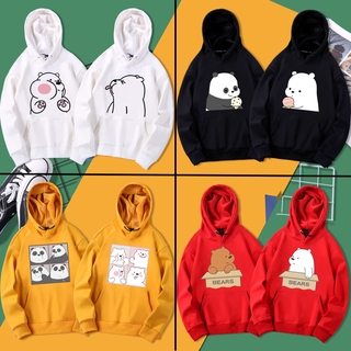 Áo Hoodie Dáng Rộng In Hình Gấu Dễ Thương Thời Trang Xuân Thu Cho Cặp Đôi