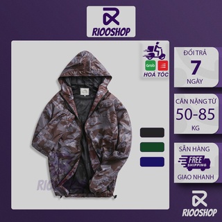 [XẢ KHO] Áo khoác dù nam rằng ri cực đẹp có nón may 2 lớp - áo gió nam cao cấp Riooshop