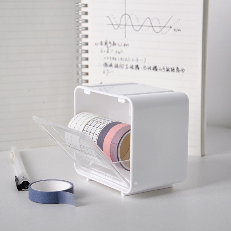 Hộp Đựng Băng Keo Mini Trong Suốt Để Bàn Tiện Dụng