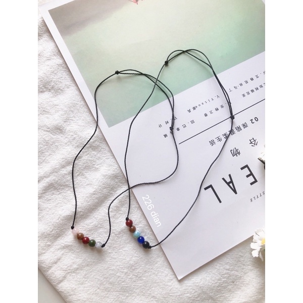 Vòng cổ handmade ngũ sắc