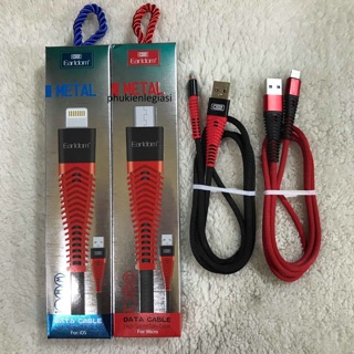 Cáp sạc lightning/Micro/TypeC - CHUẨN EARLDOM- BH 12 THÁNG