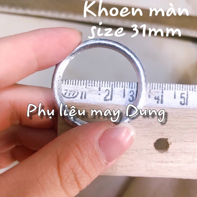 Khoen màn nhôm size 31mm: 1 bịch-50 cái