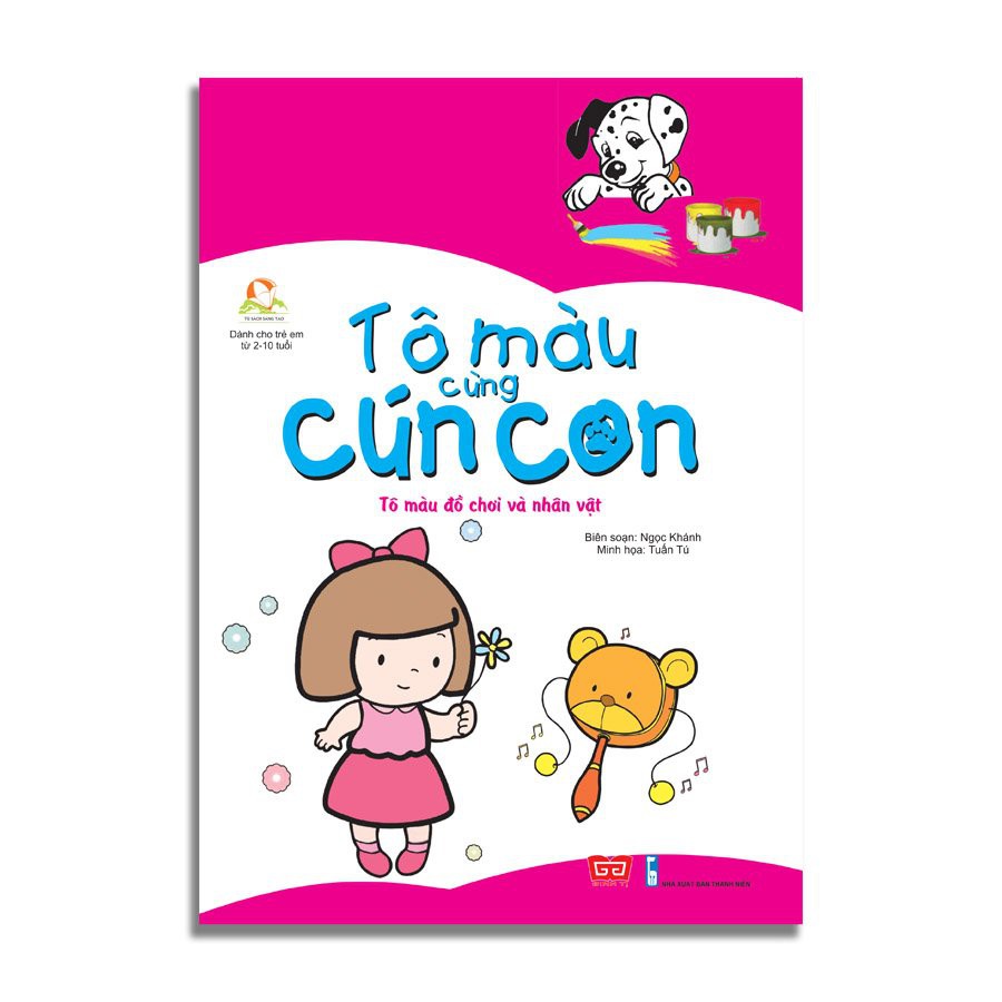 SÁCH - COMBO: Tô màu cùng cún con ( 5 CUỐN )