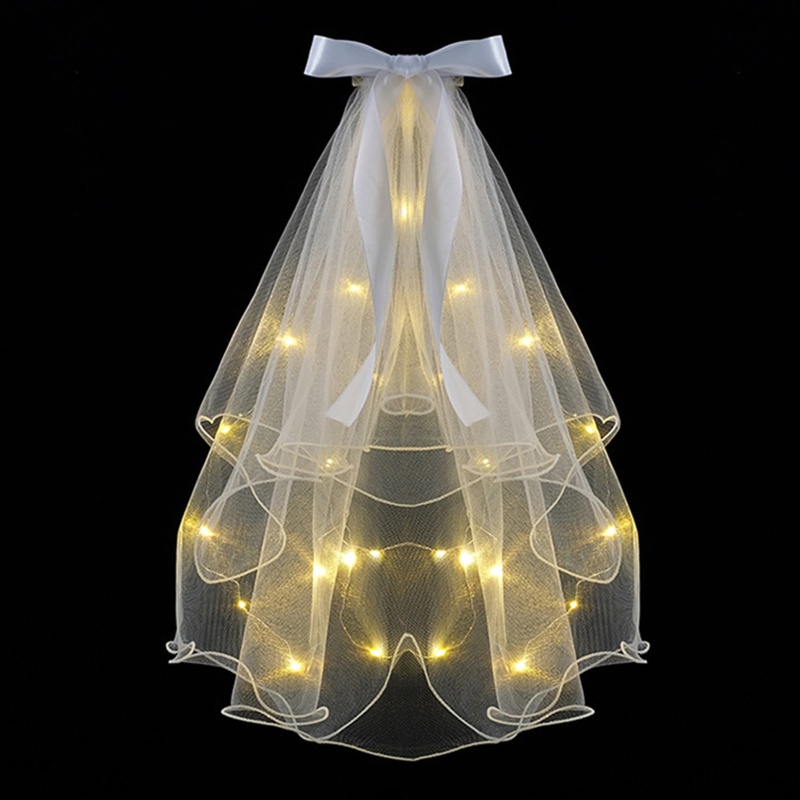 Mạng Che Mặt Đèn Led Nhiều Lớp Cho Cô Dâu