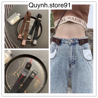 Thắt lưng lười dây chun có nút gài, nút cài bấm, khuy cài bấm điều chỉnh lưng quần Jean, quần bò cạp rộng