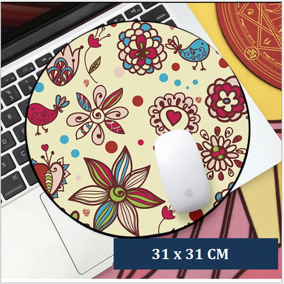 Miếng lót chuột, bàn di chuột siêu thực hình tròn đường kính 20-31cm