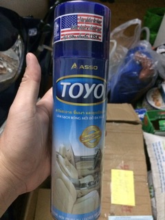 Xịt bóng nội thất, ghế da ô tô, đánh bóng đồ gỗ toyo thailand.
