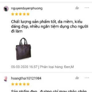 Cặp công sở da Yummy 01 (vừa laptop)
