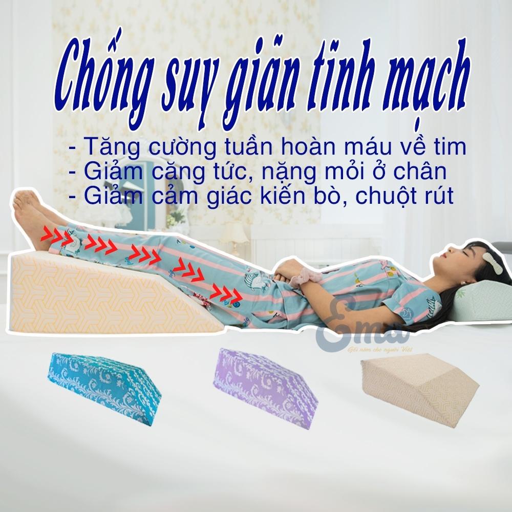 Gối kê chân chống suy giãn tĩnh mạch thế hệ mới - Giúp loại bỏ cảm giác kiến bò, chuột rút ở chân khi nằm