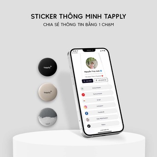 Sticker thông minh Tapply, Chia sẻ thông tin một chạm, Sticker thông tin dán ốp điện thoại