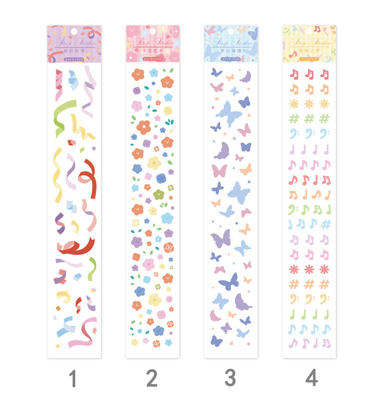 Flowertree Sticker Miếng dán nhiều màu sắc trang trí cho nhật ký