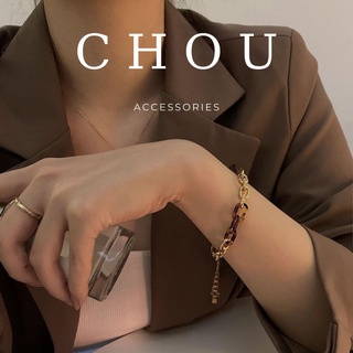 Vòng Tay Xích Phối Họa Tiết Beo | CHOU ACCESSORIES |