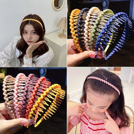 Băng Đô Cài Tóc Chống Trượt Có Răng Thiết Kế Thanh Lịch Phong Cách Hàn Quốc Cho Nữ