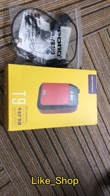 Máy trợ giảng APORO T9 FM không dây chính hãng (Tặng cáp sạc nguồn và 1 micro không dây) - XMF02 | BigBuy360 - bigbuy360.vn