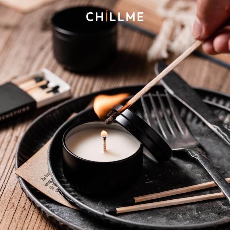 Nến thơm tealight mini cao cấp chillme sáp đậu nành organic decor trang trí nhà cửa và quà tặng