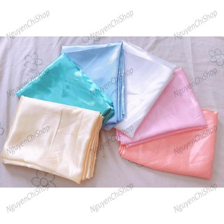 ⚡Sỉ tận gốc⚡ Vải phi bóng trắng / vàng / xanh da trời / hồng cam loại mềm khổ 1m x 1m5 màu ở ngoài sẽ đẹp hơn và sáng