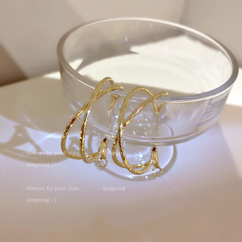 DREJEW Bông Tai Mạ Bạc 925 Hình Thánh Giá Phong Cách Âu Mỹ Kiểu Dáng Mới Cho Nữ